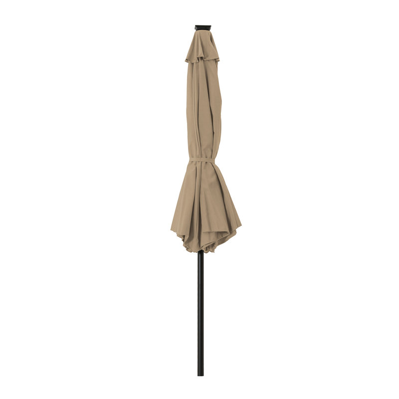 Parasol 9 pi avec lumières DEL, Crème