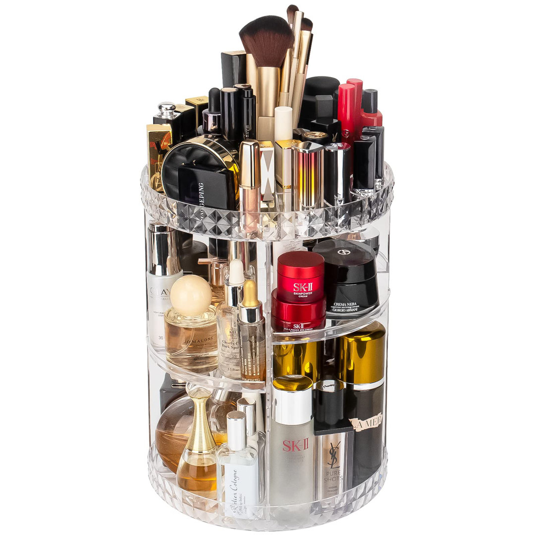 Makeup Organiser, Rotating Makeup Organiser, 360 Rotating Makeup Organiser For Perfume Cosmetic Lipstick, Large Capacity Make Up Storage For Women, Gi