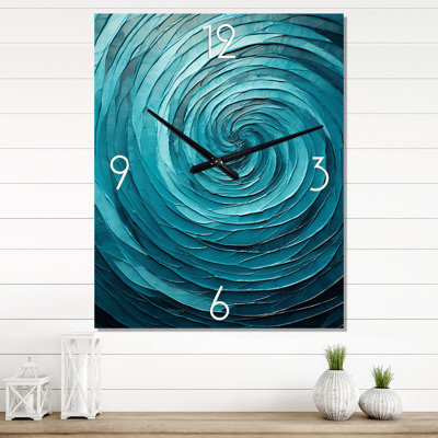 Horloge murale surdimensionnée bleu sarcelle