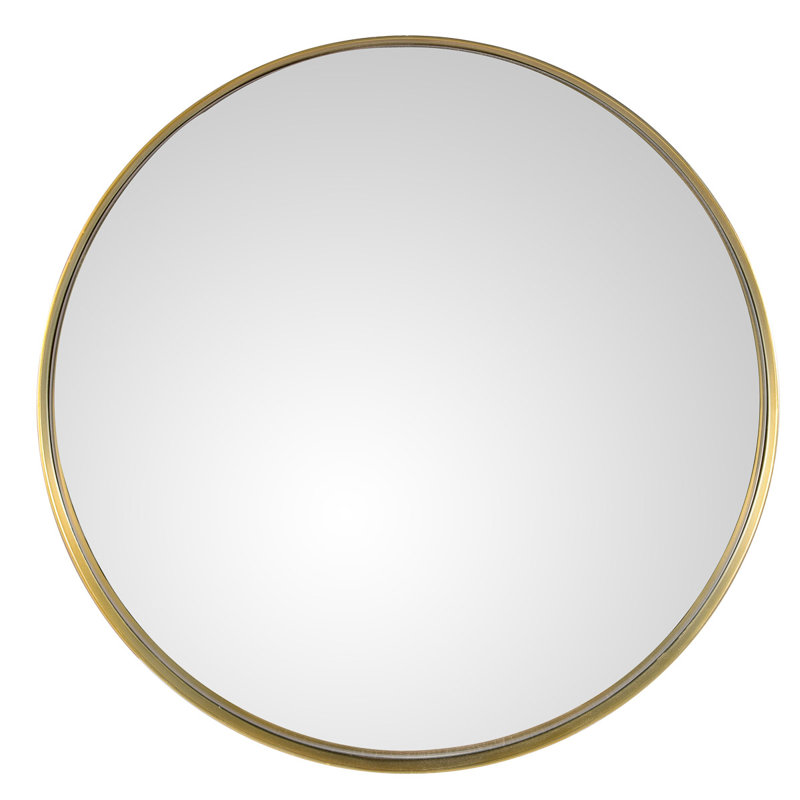 Gahn Metal Flat Wall Mirror, 60cm H x 60cm W