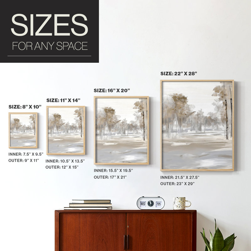 Reproduction encadrée FLORAL Series DLV - bois massif, H 21 po x l 17 po