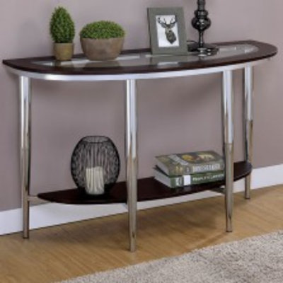 Jeanlouis 48'' Glass Top Console Table