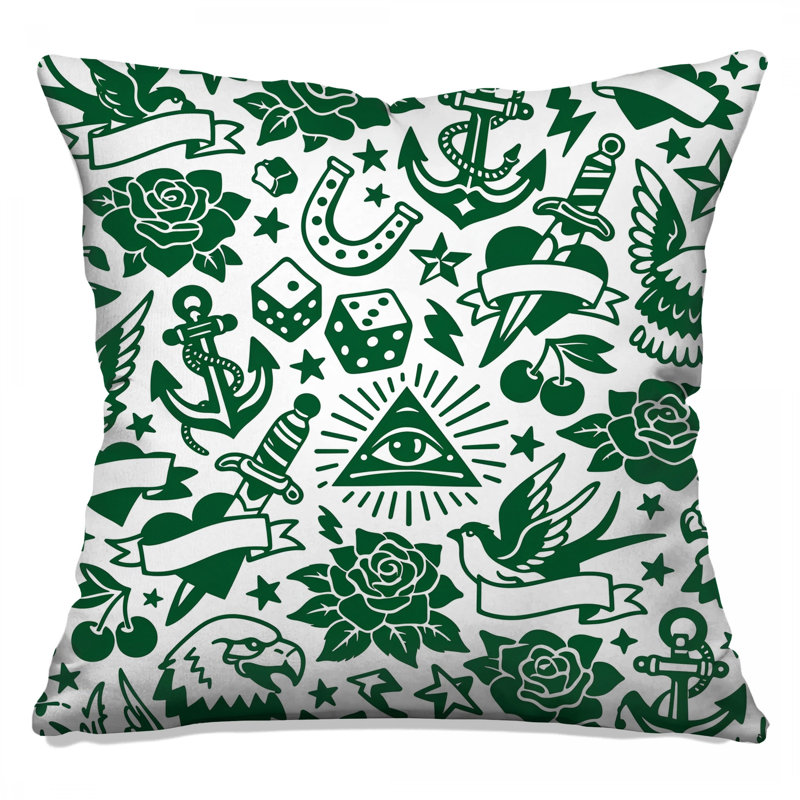 Coussins décoratifs à tatoo, 14 x 14 inches