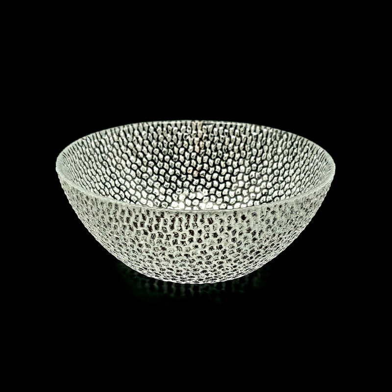 Bol latéral en verre doré Ocer, Argent