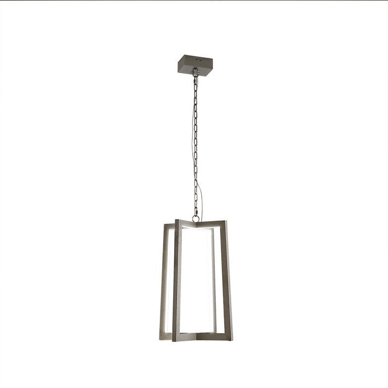 Navarrette 1 - Light Polished Stainless Steel LED Square/Rectangle Pendant