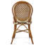 Chaise d'appoint Darle Denver Dining en rotin naturel tressé à la main avec coussin crème-1880338423-1898239076