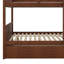 Lit superposé en bois double avec lit gigogne simple, garde-corps et échelle - convertible en deux lits-1203666053
