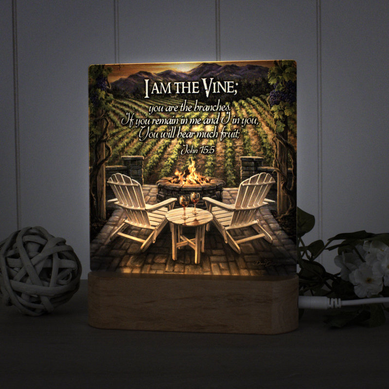 Vineyard Sunset avec veilleuse Scripture