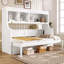 Lit escamotable simple avec bureau et tablettes de rangement-1167274504