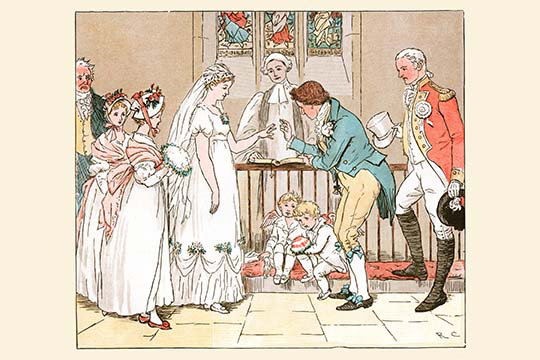 « she then married the barber »-impression, H 24 po x l 36 po x P 1,5 po