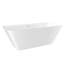 Baignoire de trempage autoportante en acrylique de 66 pouces avec trop-plein blanc brillant