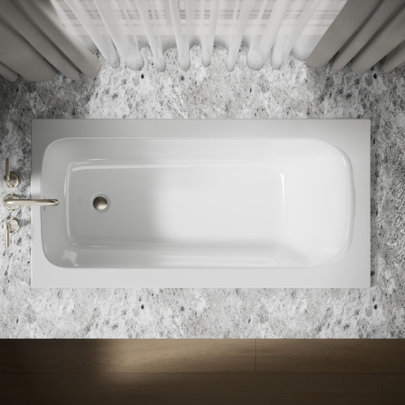 Avec 60 In. X 30 In. Drop-In Bath, White