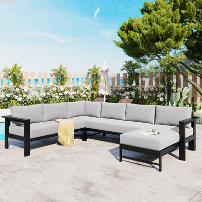 Ensemble de canapé modulaire en U avec coussins ultra-épais de 5,9 po