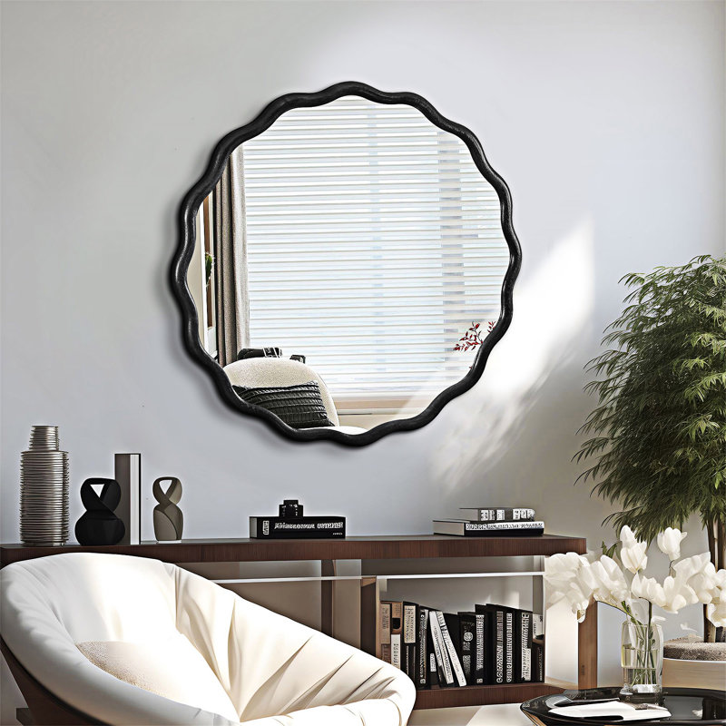 Miroir de salle de bain, 31,01 po x 31,01 po, Noir