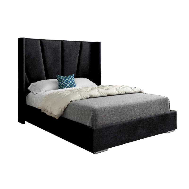 Anasztazia Upholstered Bed, Small Single (2'6), Black