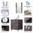 Aldi 24'' Single Bathroom Vanity with Tempered Glass Top