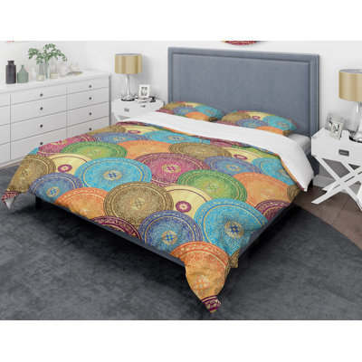 Eclectic Geometric Shapes Duvet Cover