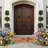 Non-Slip Floral Outdoor Doormat-85366402