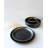 "The Luxury Collection" Black with Gold Trim - Four Piece Dinnerware Set