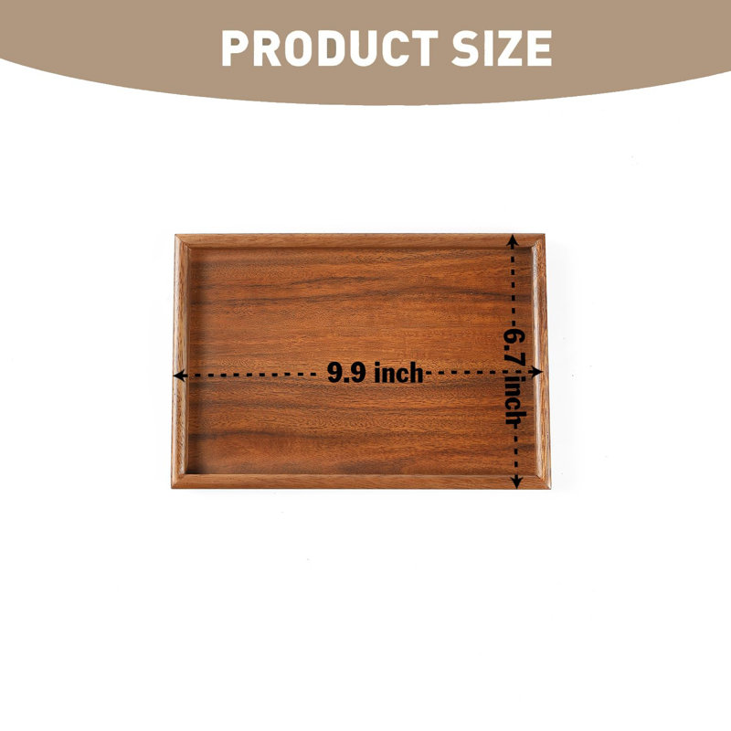 Plateau en noyer Millwood Pines Chrisel, H 1 po x l 9,9 po x L 6,7 po