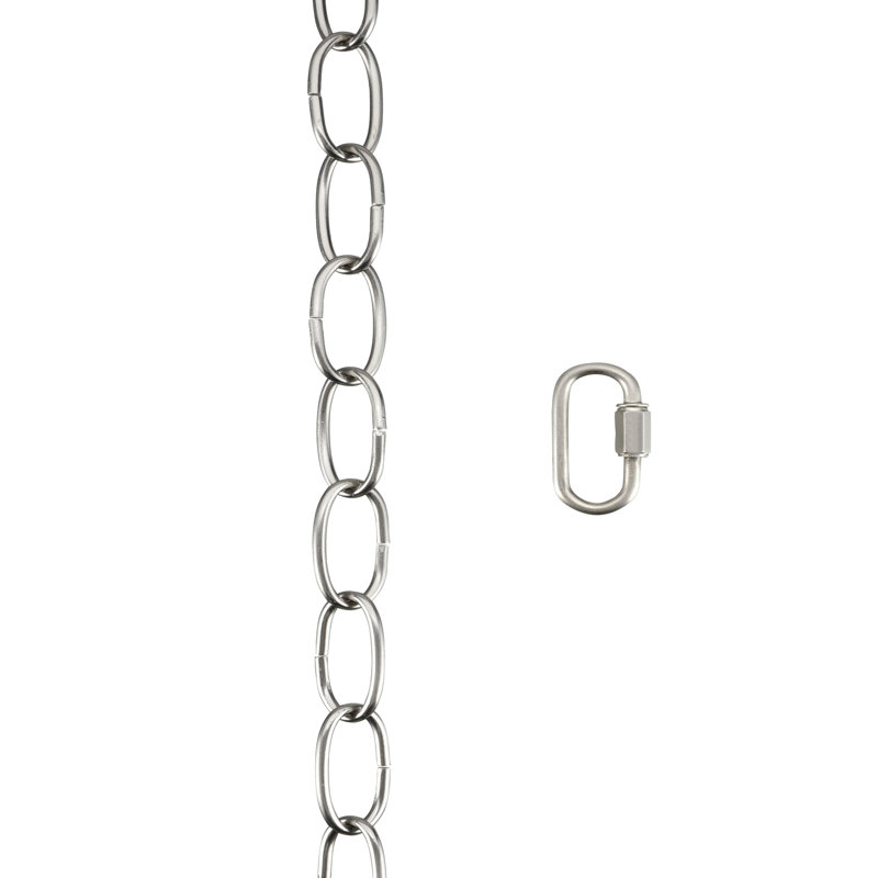 Heavy Duty Chain, Chrome, 240" H x 0.75" W x 0.75"D