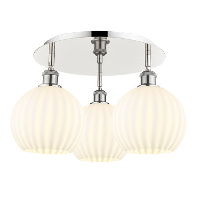 Baxman Glass Semi Flush Mount