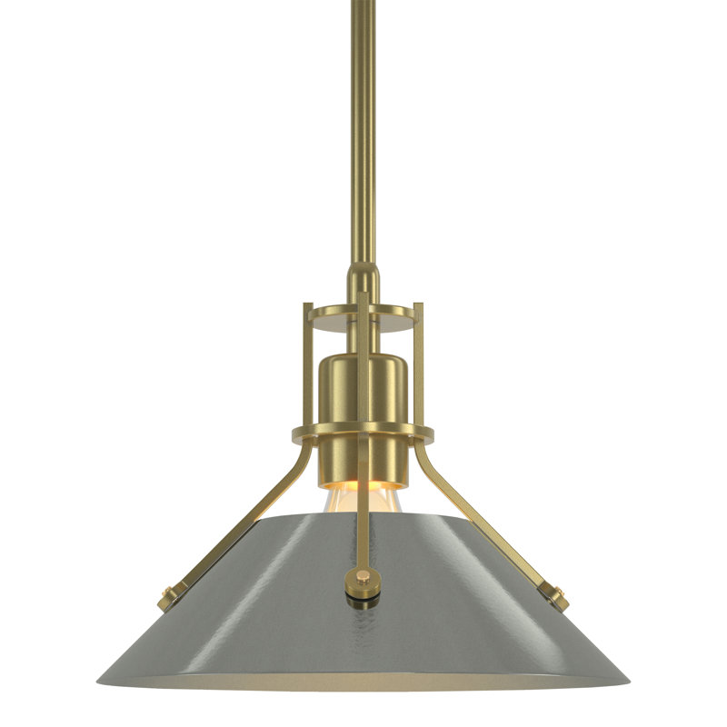 Henry 1 - Light Single Cone Pendant, Modern Brass, Sterling