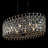 Windsor 8-Light Oval Crystal Linear Pendant - Carbon/Havana Gold-75189264