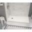 Base de douche en alcôve ou en coin avec drain à gauche en blanc 60 x 32 Zone Zone-121787748