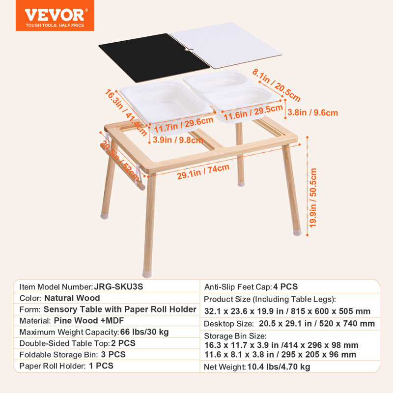 MDF Adjustable Activity Table