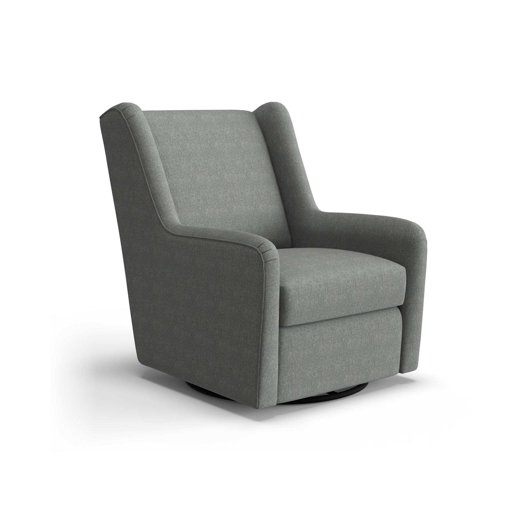 Upholstered Swivel Glider, Charcoal Grey Performance