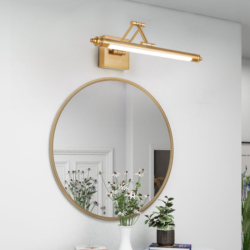 1-Light Dimmable LED Picture Light with Adjustable Colour Temperature (3000K/4000K/6000K), Artwork Display Lighting, Brass