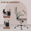 Fauteuil de bureau à haut dossier avec massage par vibrations, fauteuil chauffant Leathaire avec accoudoirs rabattables, roues pivotantes et hauteur réglable-465058768