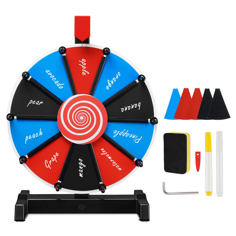 Roue de jeu WinSpin à faire soi-même, jeu de table à roulettes à insérer, H 15,35 po x l 11,81 po x P 7,09 po