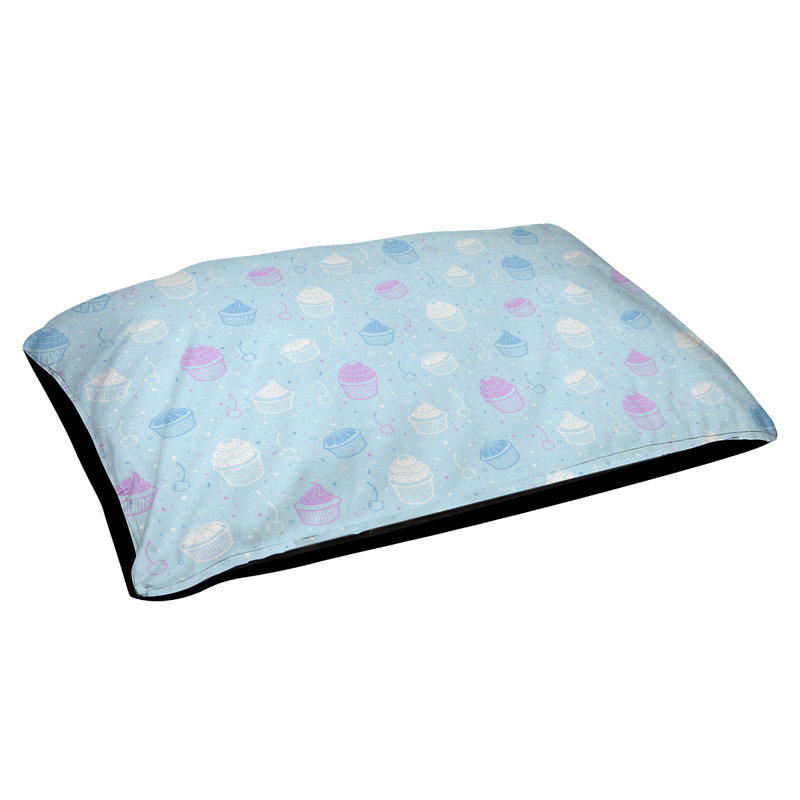 Coussin pour concepteur de chats pour l’extérieur petits gâteaux Byrge, Moyen - L 42,5 po x l 32,5 po, Bleu / Blanc