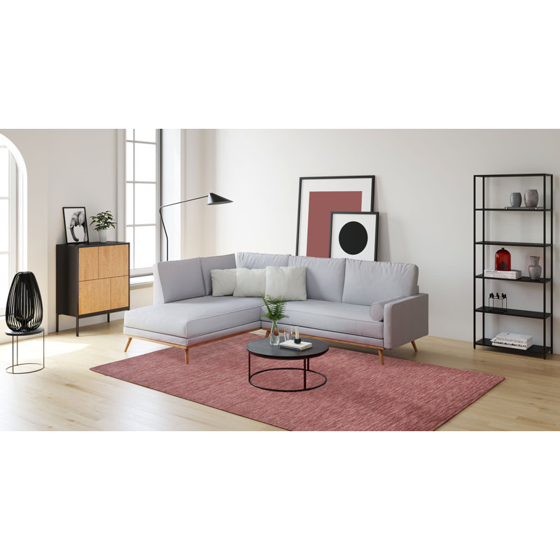 Rectangular Uniform Color Wool Hand Woven Area Rug, Rectangle 70cm x 140cm