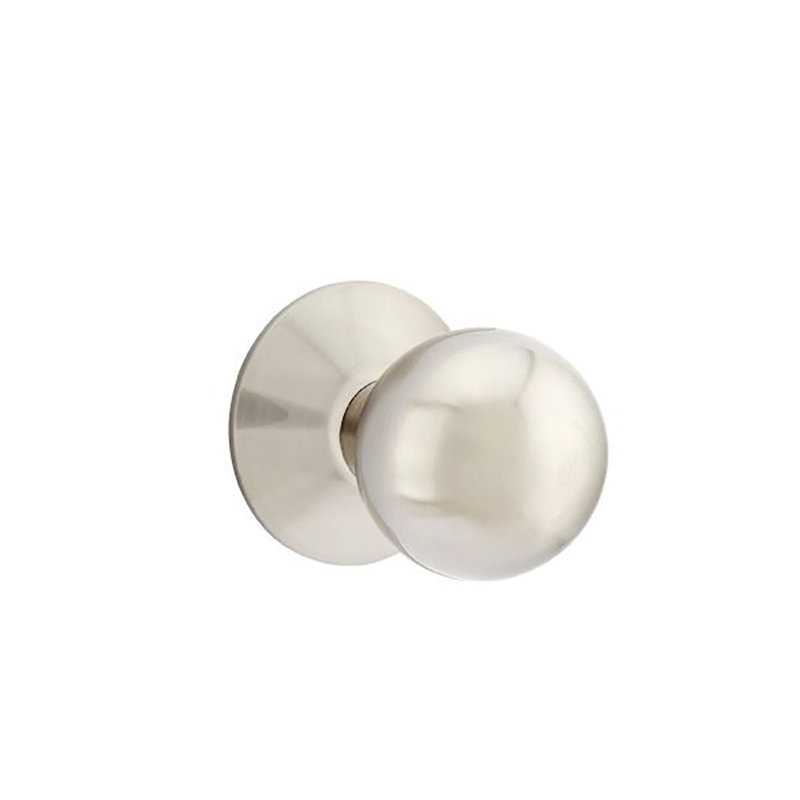 Passage Orb Knob with Modern Rose, Satin Nickel