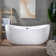 72" Whirlpool Water Jetted & Air Bubble Freestanding Heated Soaking Bathtub with LED Control Panel