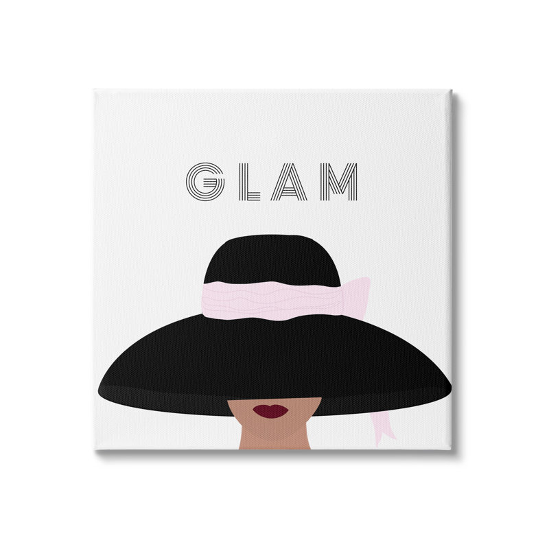 «Glam Text Fashionista» par Ashley Singleton - impression, H 17 po x l 17 po x P 1,5 po, Giclée encadrée blanc bord de mer