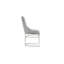 Sièges en velours gris 2 pièces - Base en métal et chaises ergonomiques confortables