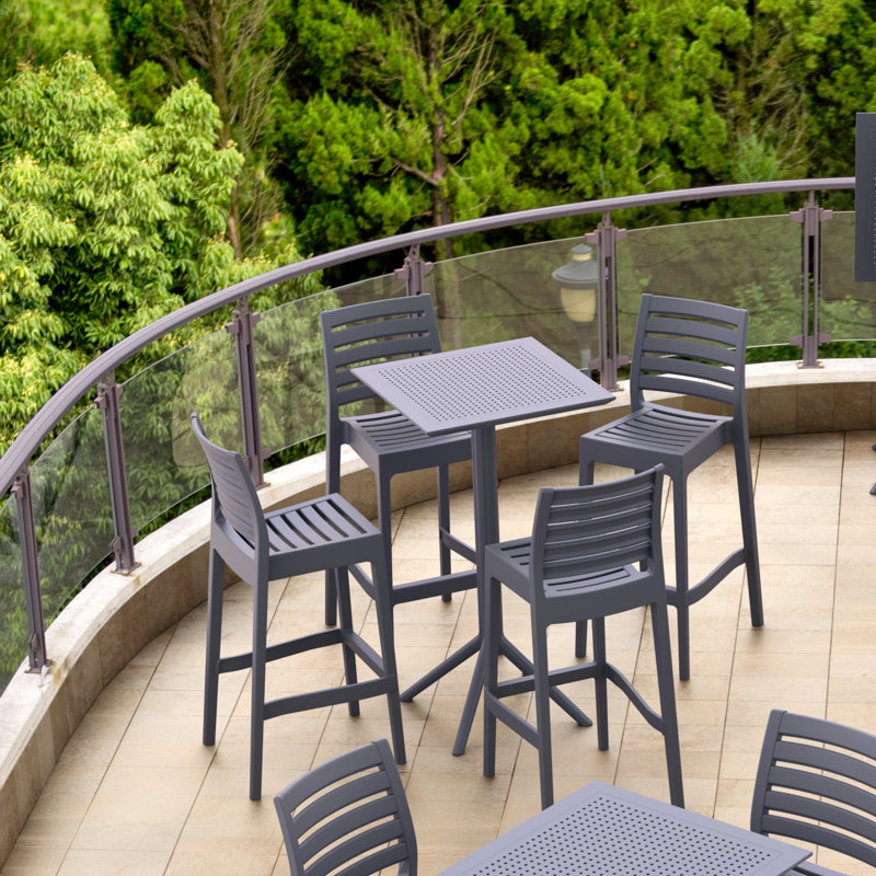 Outdoor 29.5'' Bar Stool, Dark Gray