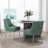 Farr Velvet Upholstered Side Chair With Silver Legs-1079766506