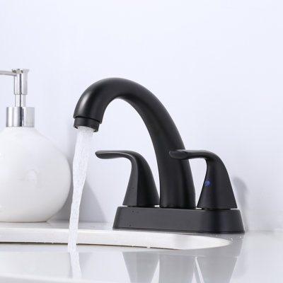 2-handle Bathroom Faucet with Drain Assembly