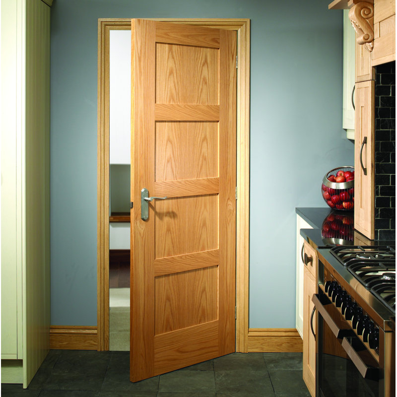 Internal Oak Shaker 4 Panel, 1981mm H x 457mm W x 35mm D