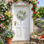 Couronne de pivoines 18 po Couronnes à ressort pour porte d'entrée-448150254