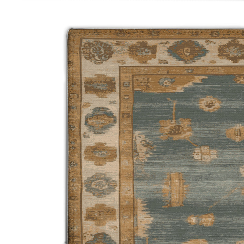 Overdyed Beige Indoor and Outdoor Area Rug, Rectangulaire 2 pi x 3 pi