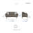 Laveeda 70" Mid-century Modern Textured Microfiber Upholstery Loveseat with Classic Tufted Back, Reversible Seat Cushion-1076342356