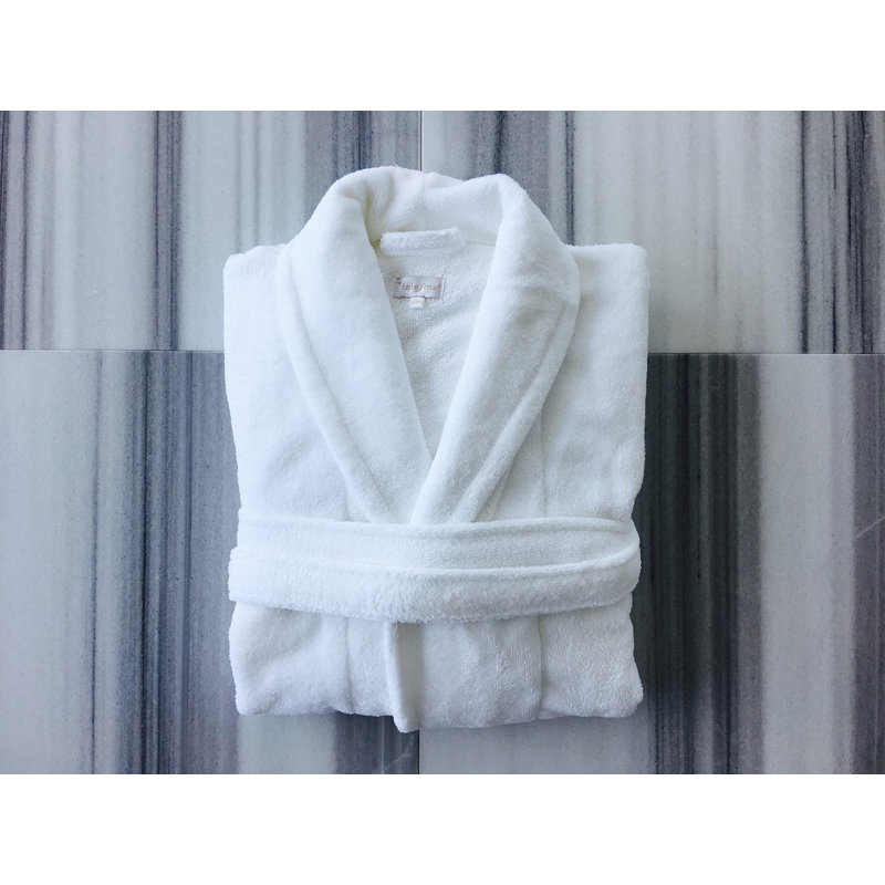 VELOUR CHÂLE - BLANC - S / M - 350 GSM, Blanc, P / M