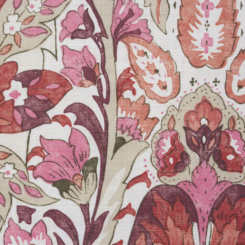 Layla Paisley Fabric, Plum/Pink