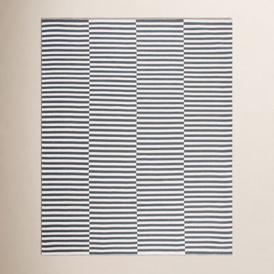Ilona Ivory Gray Striped Cotton Rug